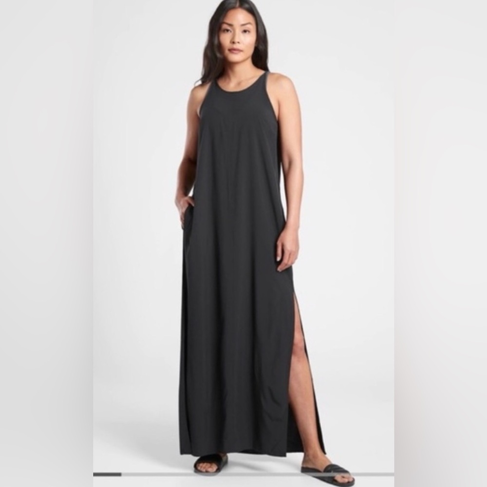 Athleta Hayes Pleated Maxi Dress NWT
